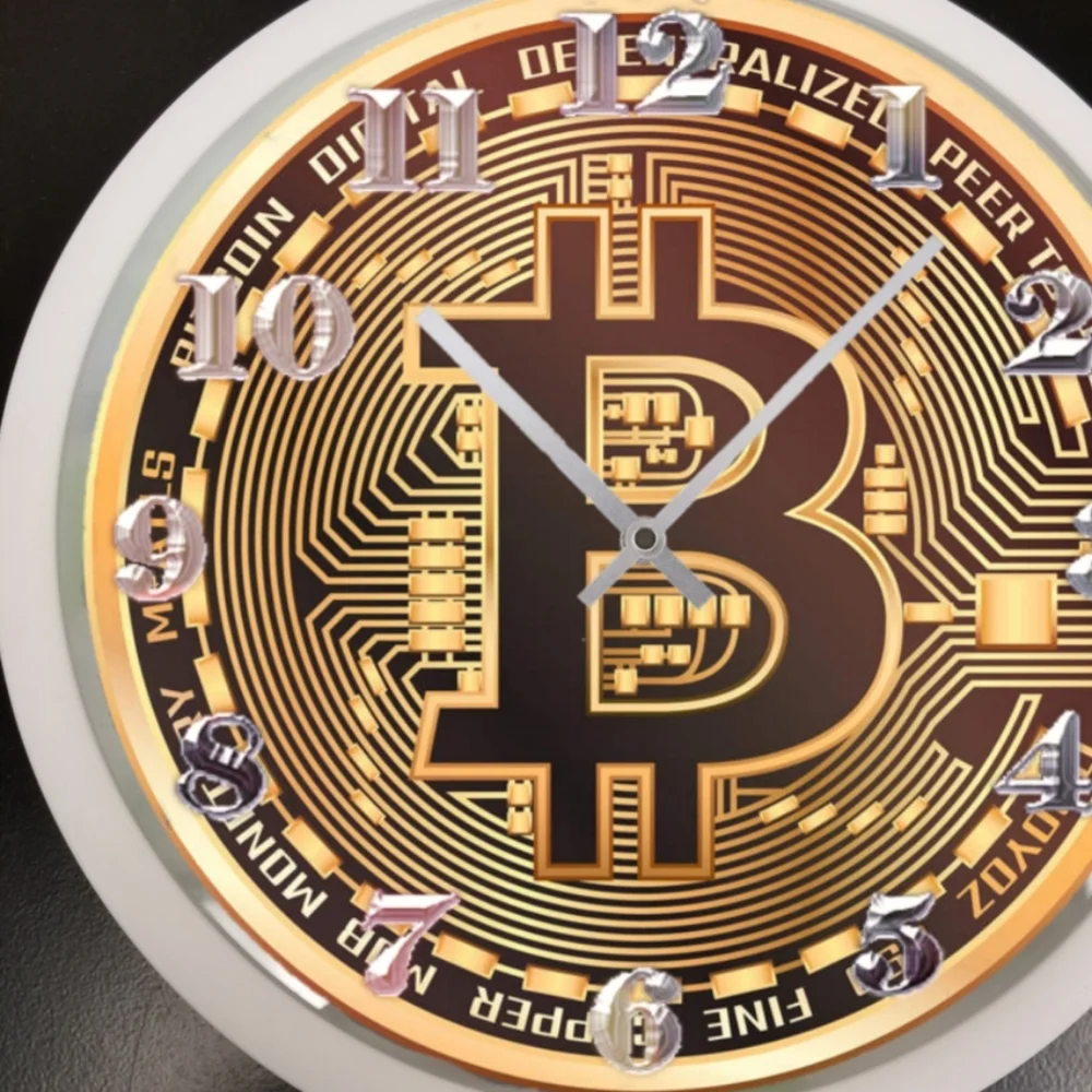 Bit coin clock with led lights